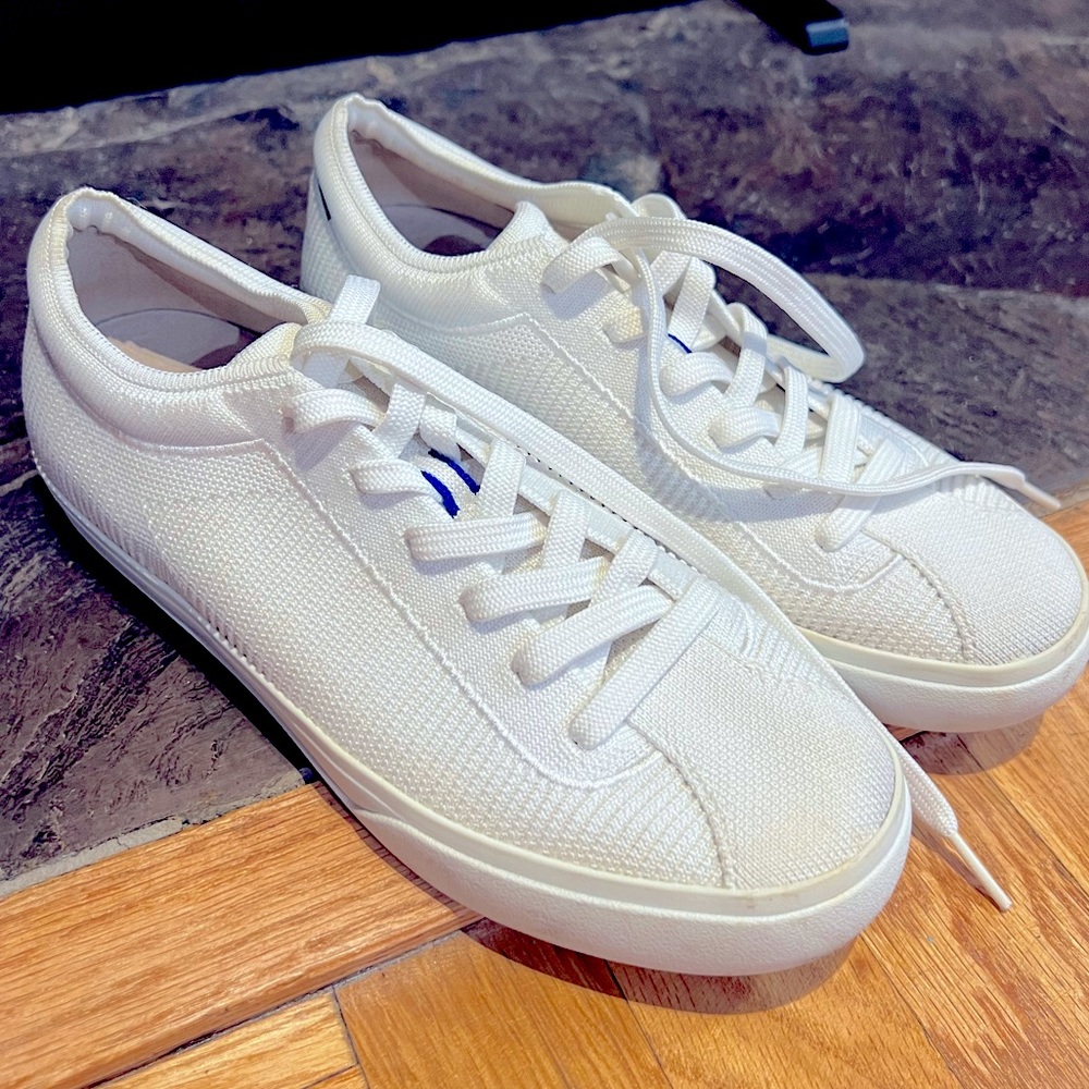 Rothy’s the lace up sneaker white women’s size 7